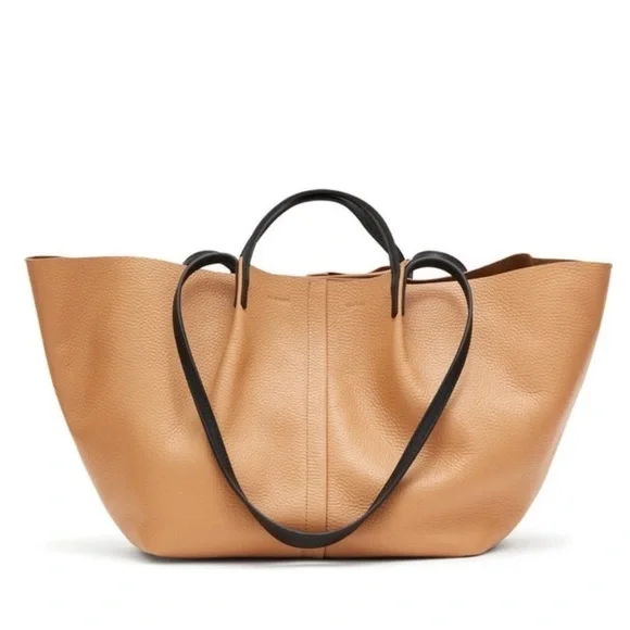ALLSAINTS Leather Convertible Shoulder Tote Tan NWT